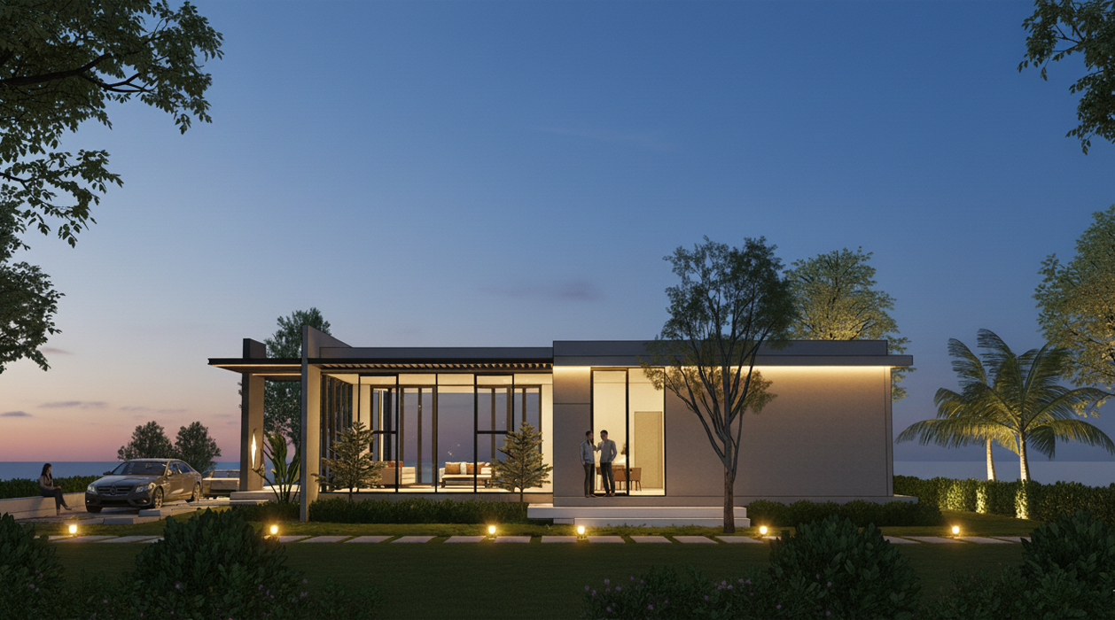 2 BHK weekend villa design - ido design